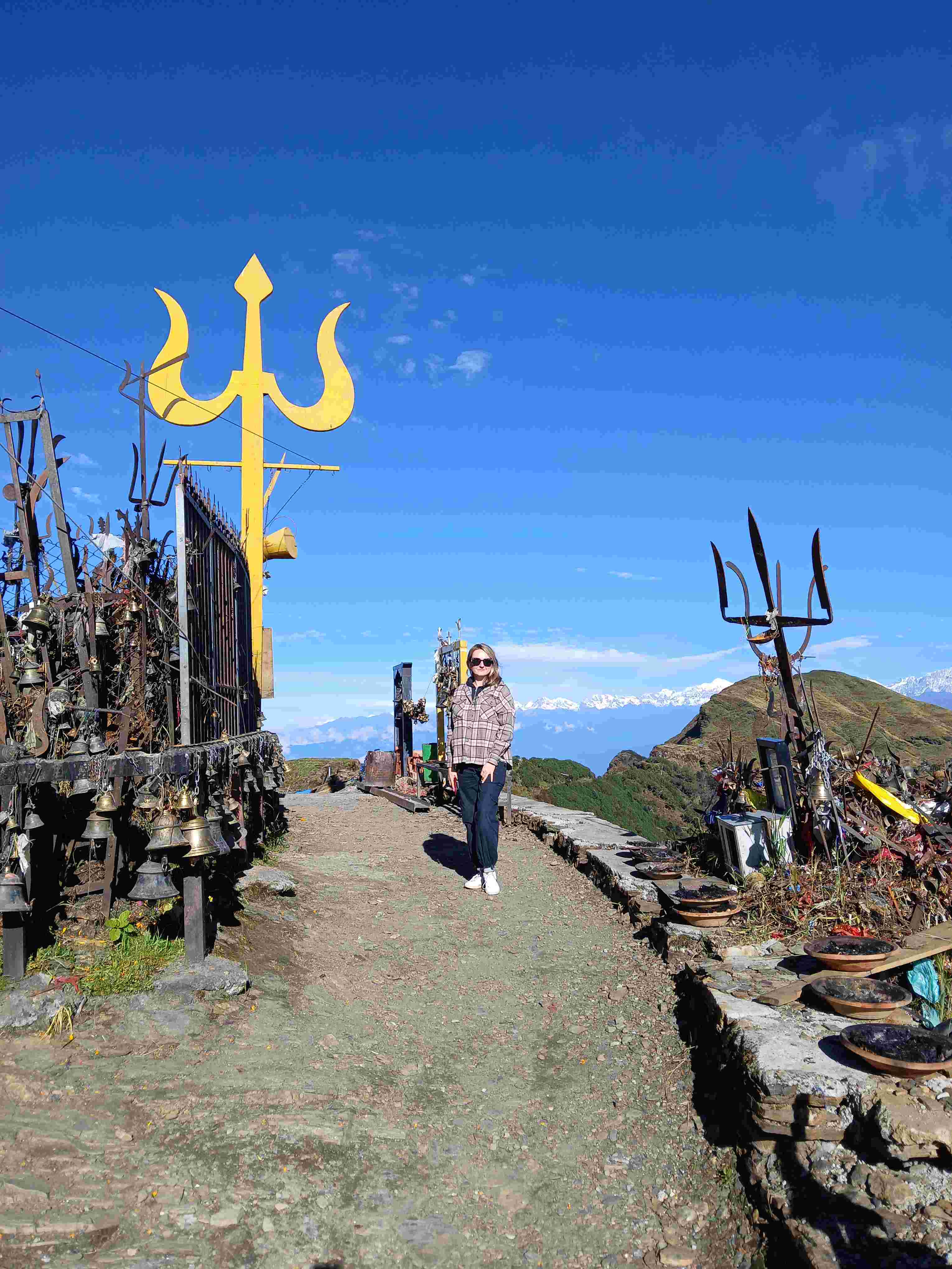 Kalinchowk Bhagwati temple above the clouds near Ramailo Ghar Resort