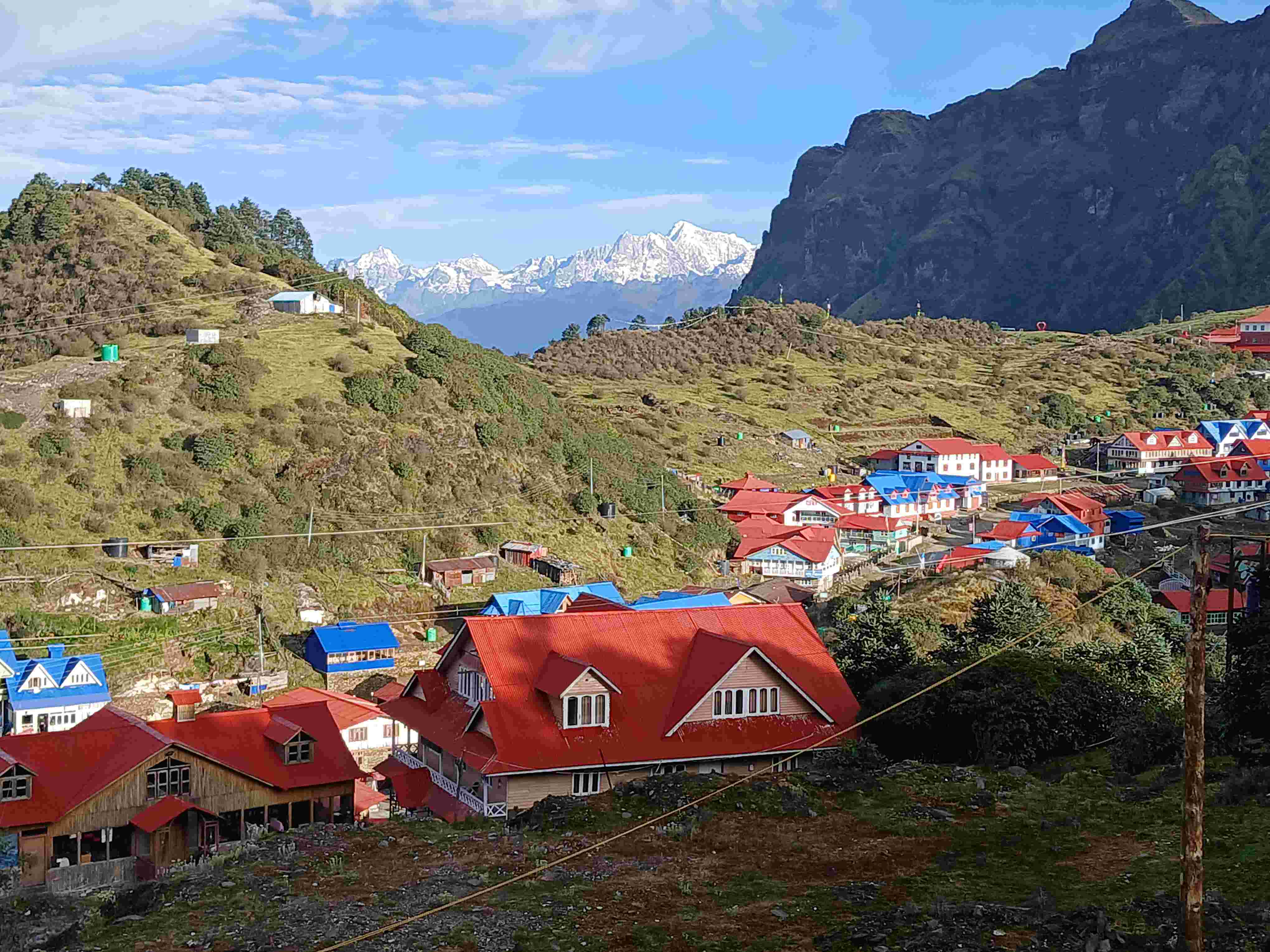 Kuri Village view near Ramailo Ghar Resort Charikot