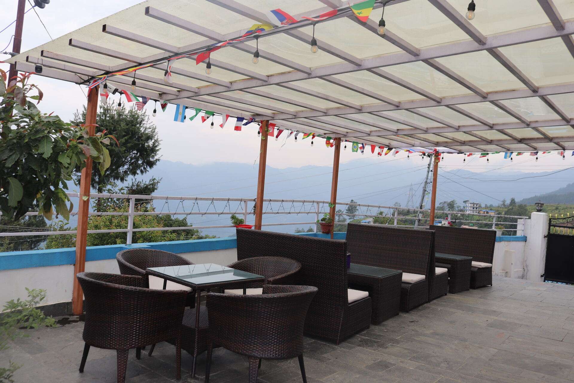Rooftop terrace seating