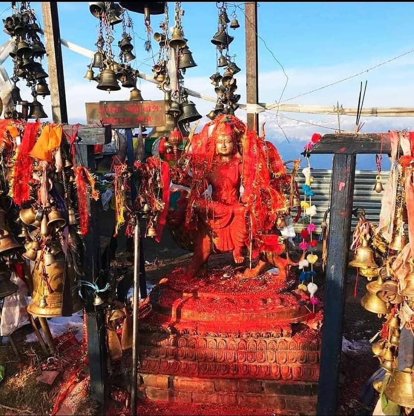 Forest trail to temple